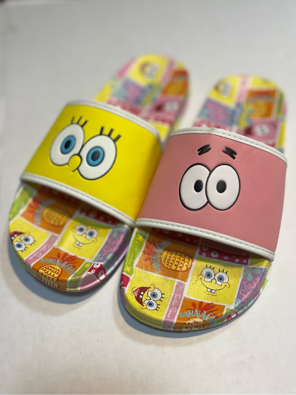Ground Up SpongeBob SquarePants and Patrick Women's Slide Sandals size 11